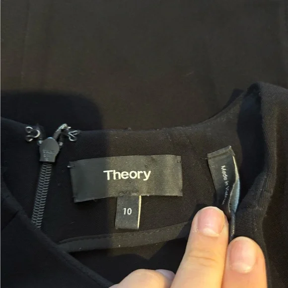 Theory Classic Power Dress In Black Bistretch Crepe Size 10 - Picture 4 of 4